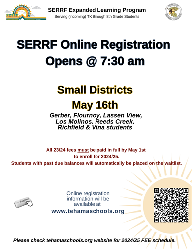Small Districts Registration Information- English